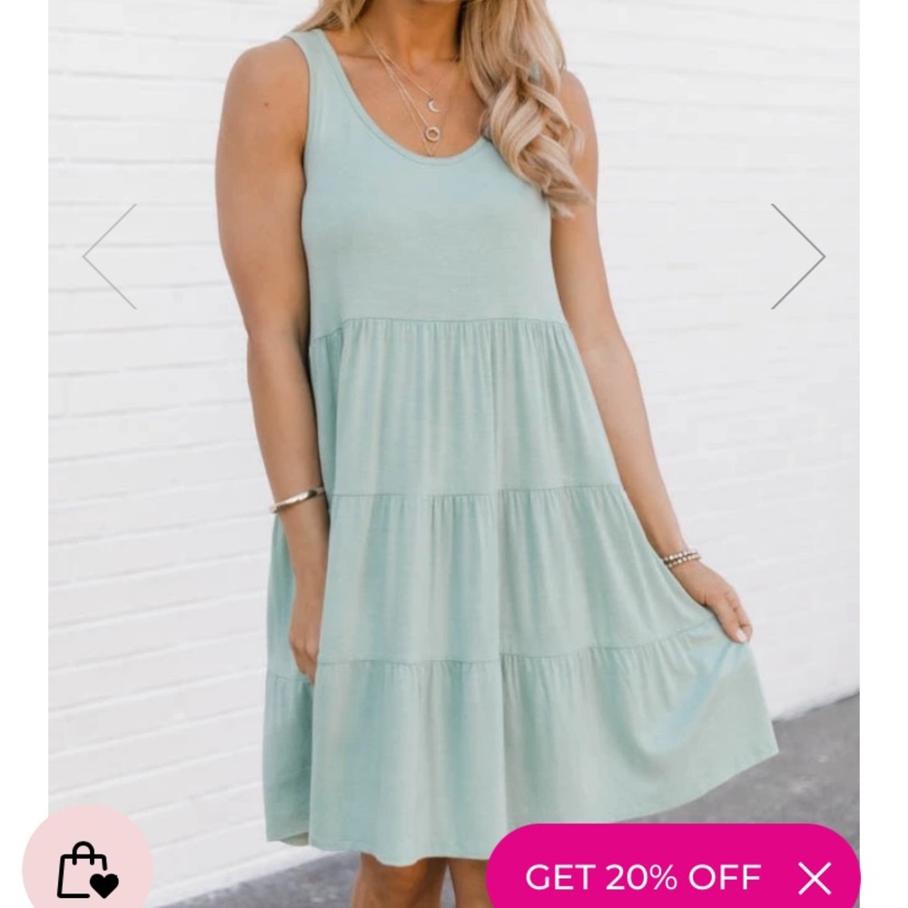 Pink Lilly tiered dress